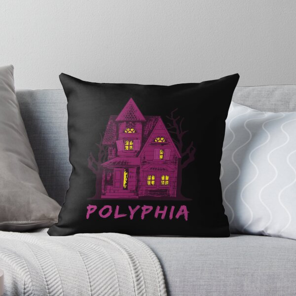 Polyphia Merch Polyphia Band With Some Scary Haunted House Throw Pillow RB1207 product Offical polyphia Merch